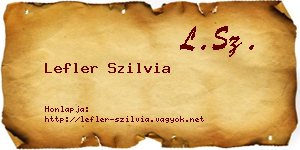 Lefler Szilvia névjegykártya