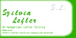 szilvia lefler business card